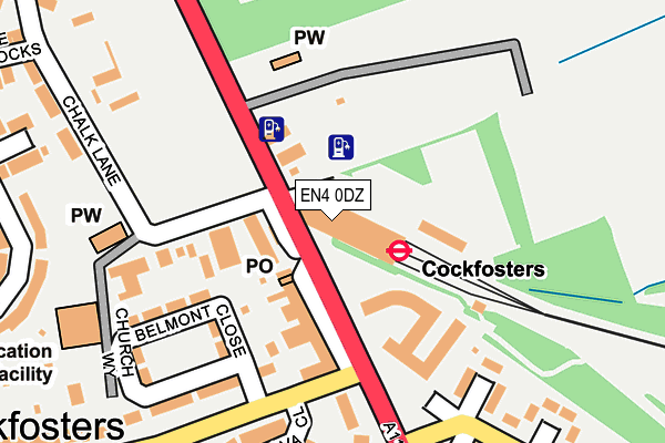 EN4 0DZ map - OS OpenMap – Local (Ordnance Survey)