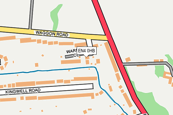 EN4 0HB map - OS OpenMap – Local (Ordnance Survey)