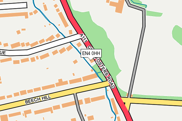 EN4 0HH map - OS OpenMap – Local (Ordnance Survey)