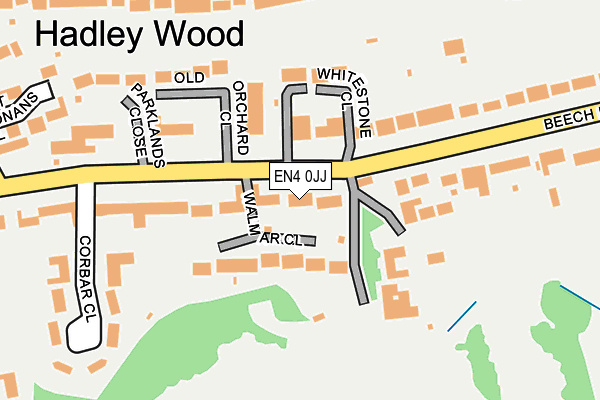 EN4 0JJ map - OS OpenMap – Local (Ordnance Survey)