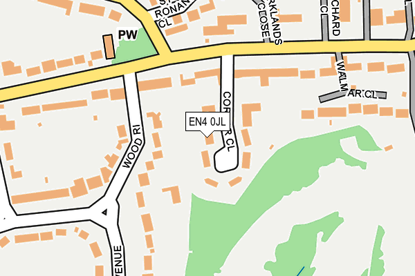 EN4 0JL map - OS OpenMap – Local (Ordnance Survey)