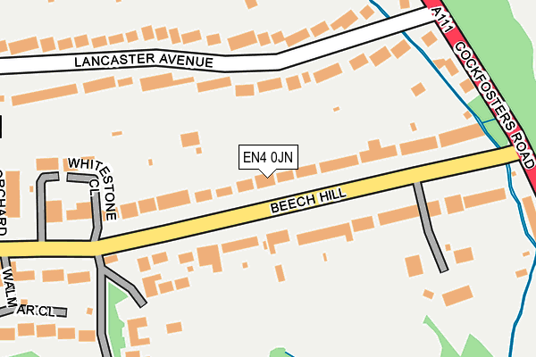 EN4 0JN map - OS OpenMap – Local (Ordnance Survey)