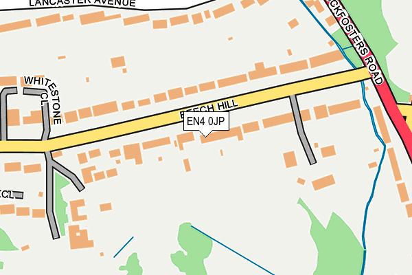 EN4 0JP map - OS OpenMap – Local (Ordnance Survey)