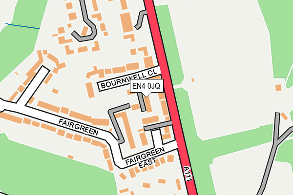 EN4 0JQ map - OS OpenMap – Local (Ordnance Survey)