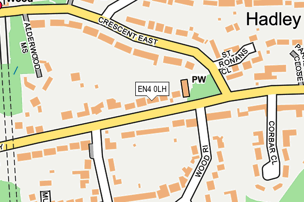 EN4 0LH map - OS OpenMap – Local (Ordnance Survey)