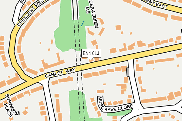 EN4 0LJ map - OS OpenMap – Local (Ordnance Survey)
