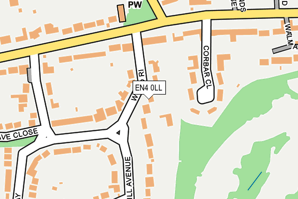 EN4 0LL map - OS OpenMap – Local (Ordnance Survey)