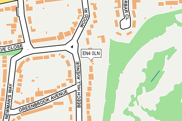 EN4 0LN map - OS OpenMap – Local (Ordnance Survey)