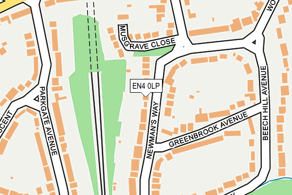 EN4 0LP map - OS OpenMap – Local (Ordnance Survey)