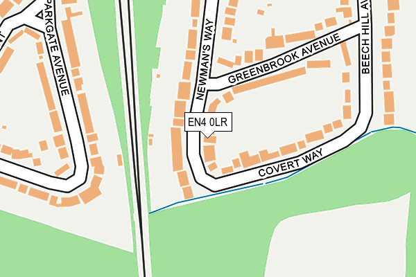 EN4 0LR map - OS OpenMap – Local (Ordnance Survey)