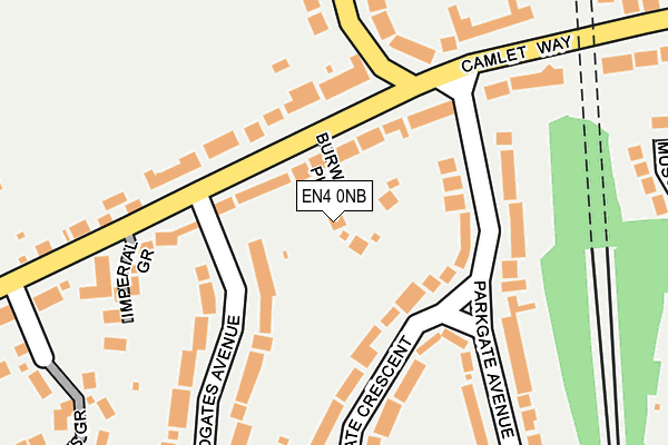 EN4 0NB map - OS OpenMap – Local (Ordnance Survey)