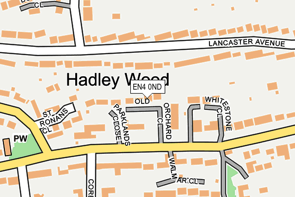 EN4 0ND map - OS OpenMap – Local (Ordnance Survey)