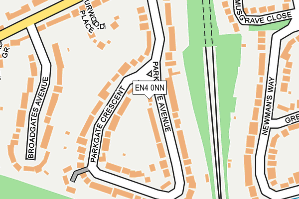 EN4 0NN map - OS OpenMap – Local (Ordnance Survey)