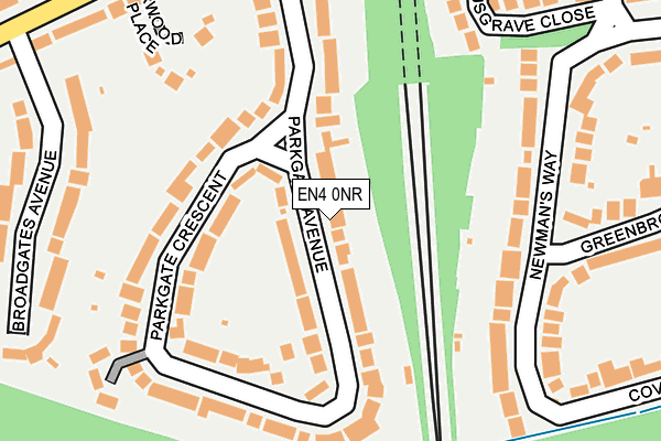 EN4 0NR map - OS OpenMap – Local (Ordnance Survey)
