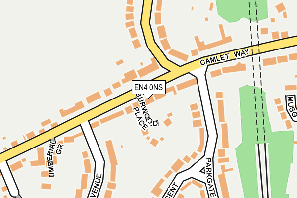 EN4 0NS map - OS OpenMap – Local (Ordnance Survey)