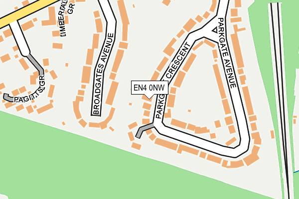 EN4 0NW map - OS OpenMap – Local (Ordnance Survey)