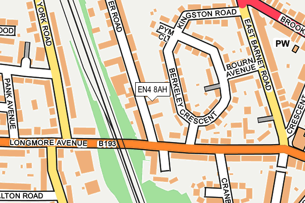 EN4 8AH map - OS OpenMap – Local (Ordnance Survey)