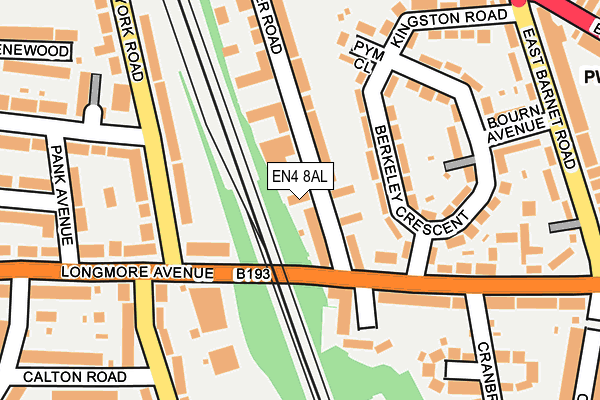EN4 8AL map - OS OpenMap – Local (Ordnance Survey)