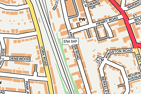 EN4 8AP map - OS OpenMap – Local (Ordnance Survey)