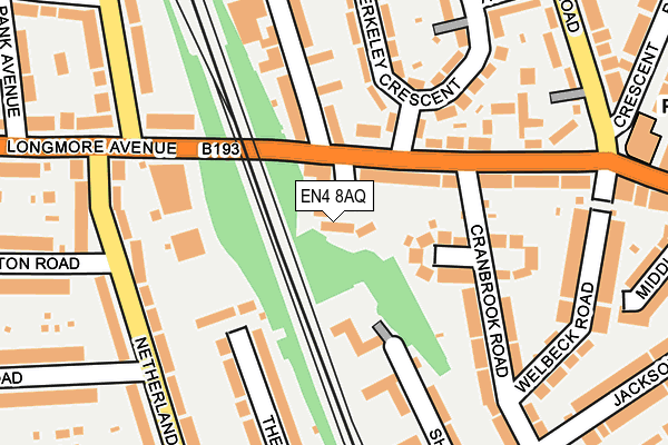 EN4 8AQ map - OS OpenMap – Local (Ordnance Survey)