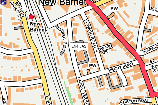 EN4 8AS map - OS OpenMap – Local (Ordnance Survey)