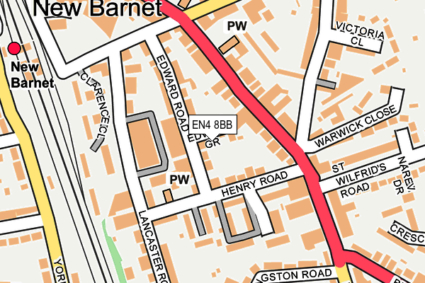 EN4 8BB map - OS OpenMap – Local (Ordnance Survey)