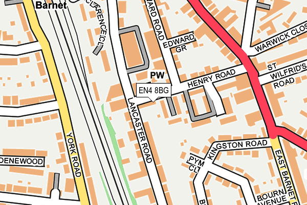 EN4 8BG map - OS OpenMap – Local (Ordnance Survey)