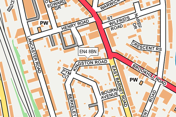 EN4 8BN map - OS OpenMap – Local (Ordnance Survey)
