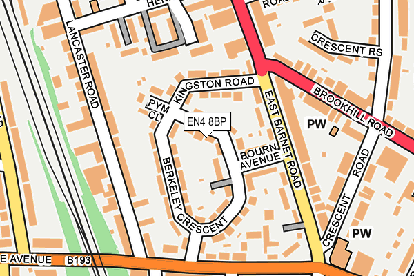 EN4 8BP map - OS OpenMap – Local (Ordnance Survey)
