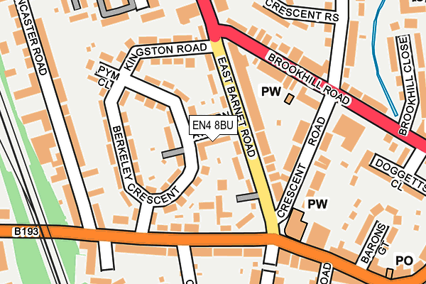 EN4 8BU map - OS OpenMap – Local (Ordnance Survey)
