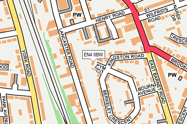 EN4 8BW map - OS OpenMap – Local (Ordnance Survey)