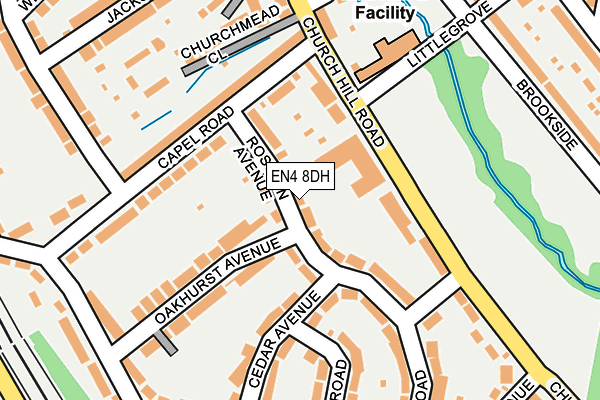 EN4 8DH map - OS OpenMap – Local (Ordnance Survey)
