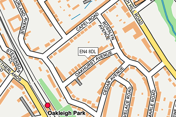 EN4 8DL map - OS OpenMap – Local (Ordnance Survey)