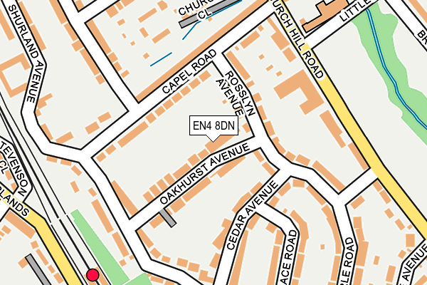 EN4 8DN map - OS OpenMap – Local (Ordnance Survey)