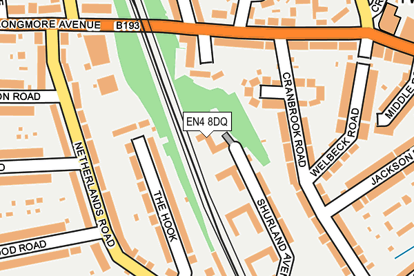 EN4 8DQ map - OS OpenMap – Local (Ordnance Survey)