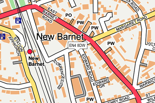 EN4 8DW map - OS OpenMap – Local (Ordnance Survey)