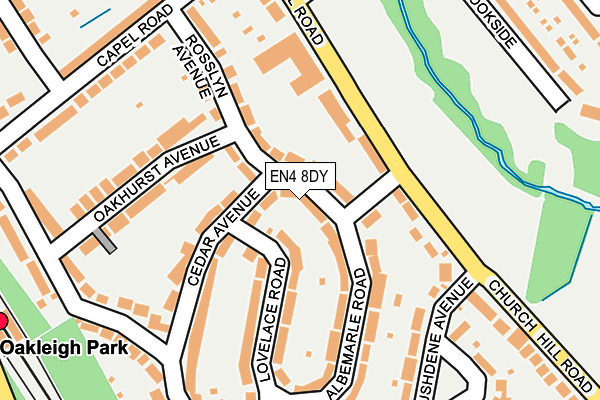 EN4 8DY map - OS OpenMap – Local (Ordnance Survey)