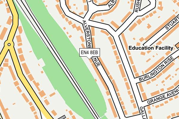 EN4 8EB map - OS OpenMap – Local (Ordnance Survey)
