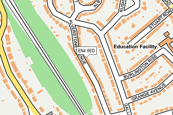 EN4 8ED map - OS OpenMap – Local (Ordnance Survey)