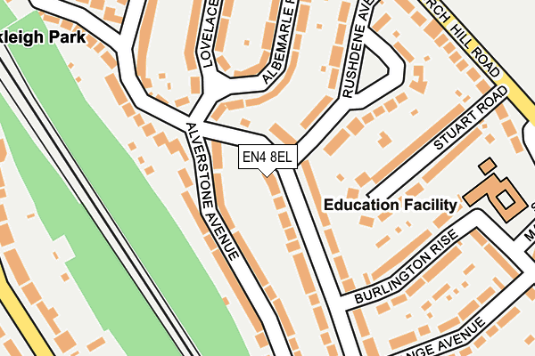 EN4 8EL map - OS OpenMap – Local (Ordnance Survey)