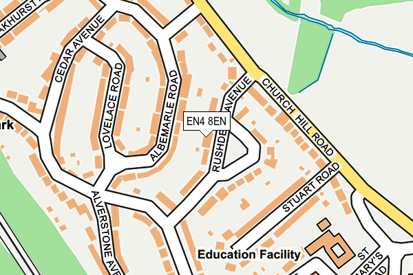 EN4 8EN map - OS OpenMap – Local (Ordnance Survey)