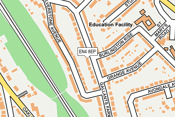 EN4 8EP map - OS OpenMap – Local (Ordnance Survey)