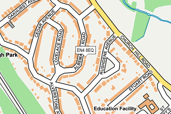 EN4 8EQ map - OS OpenMap – Local (Ordnance Survey)