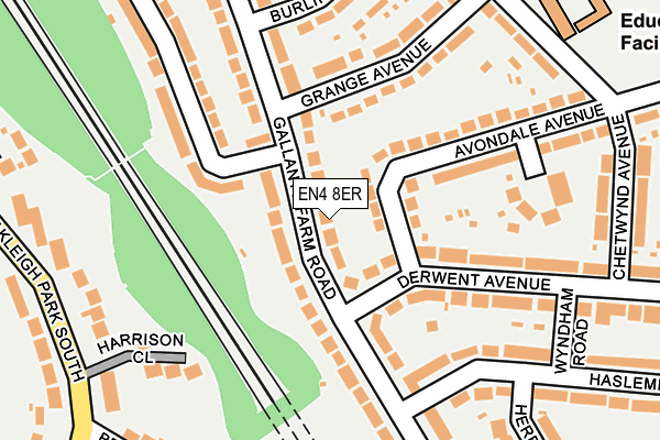EN4 8ER map - OS OpenMap – Local (Ordnance Survey)