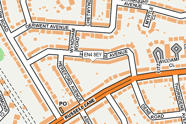 EN4 8EY map - OS OpenMap – Local (Ordnance Survey)
