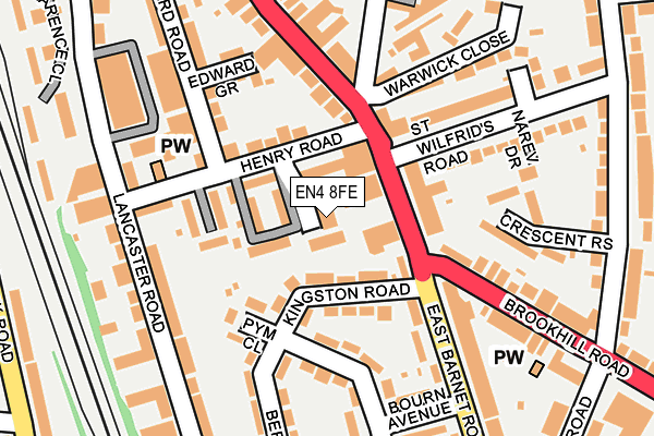 EN4 8FE map - OS OpenMap – Local (Ordnance Survey)