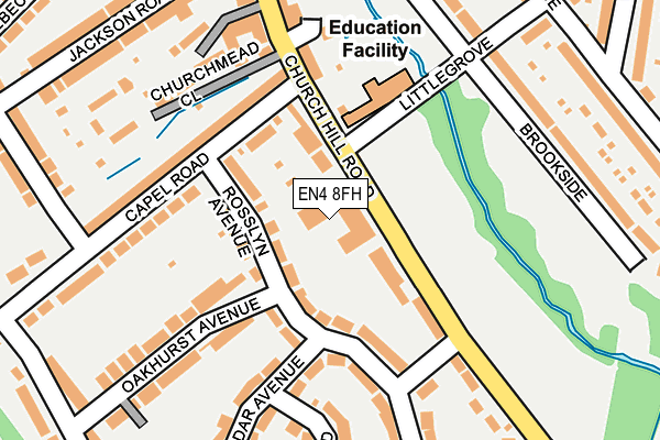 EN4 8FH map - OS OpenMap – Local (Ordnance Survey)