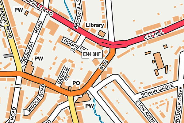 EN4 8HF map - OS OpenMap – Local (Ordnance Survey)