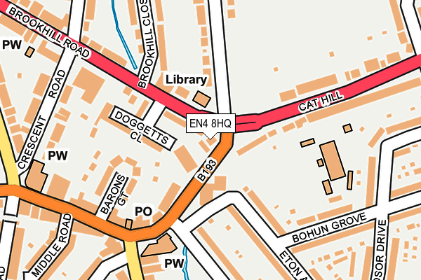 EN4 8HQ map - OS OpenMap – Local (Ordnance Survey)