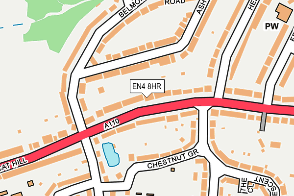 EN4 8HR map - OS OpenMap – Local (Ordnance Survey)